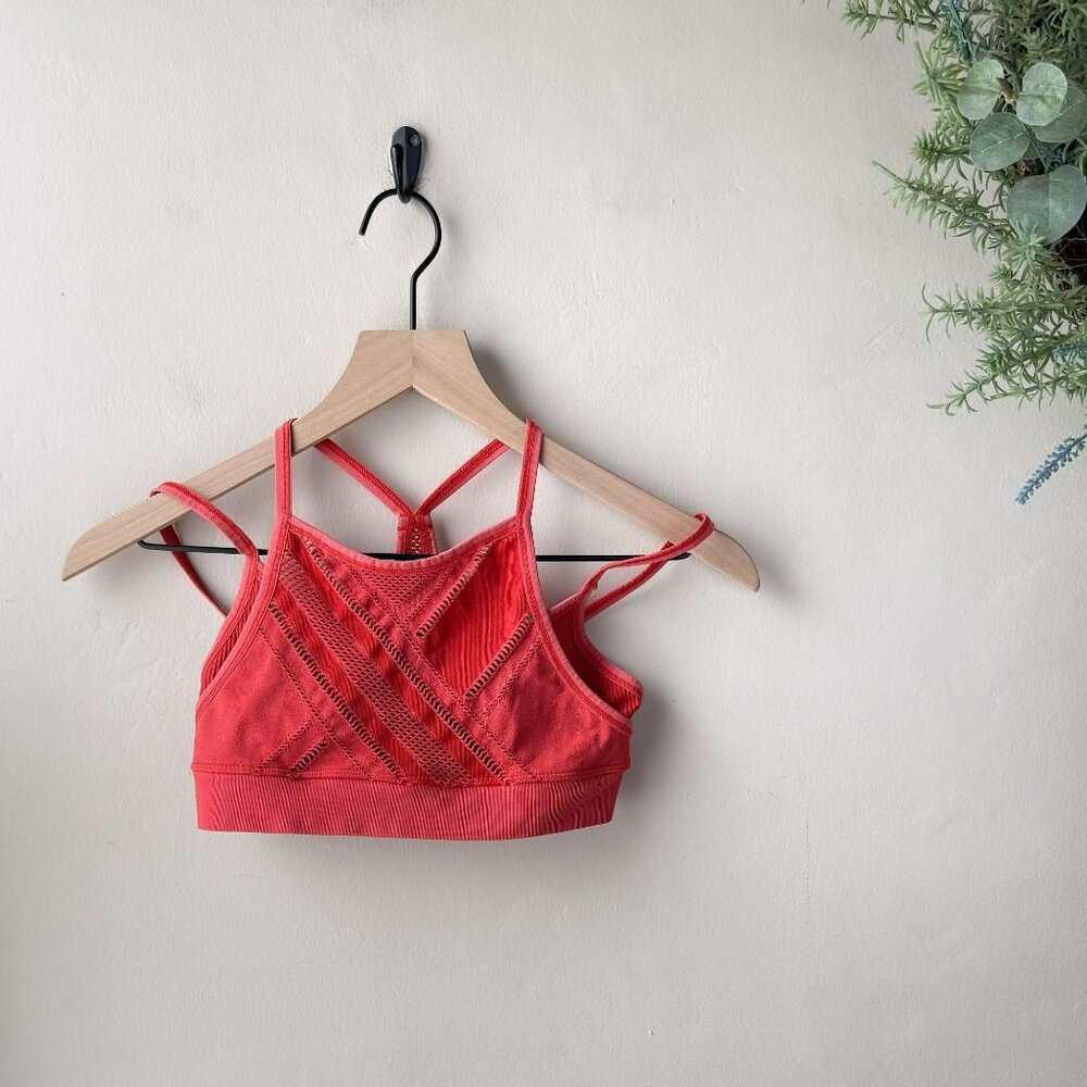 Peloton x NUX Salmon Red Pink Sports Bra